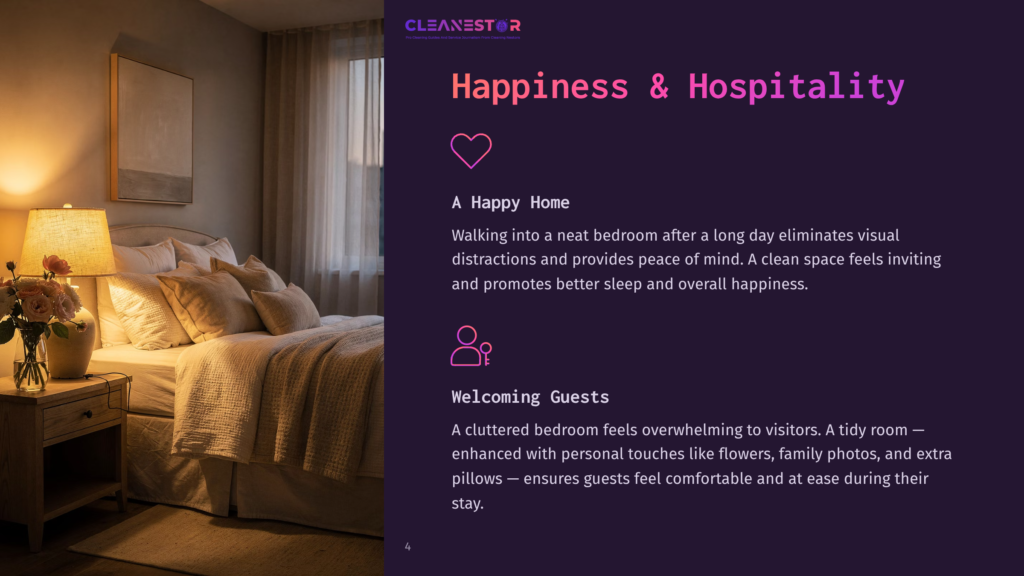 A Beautifully Made Bed With Plush Pillows And A Cozy Duvet, Illuminated By A Warm Bedside Lamp, Creating A Welcoming And Serene Bedroom Environment.
