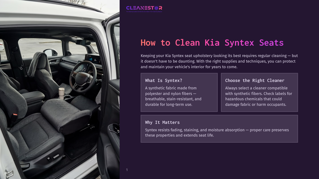 Interior View Of A Clean, Modern Kia Syntex Seat Interior, Highlighting The Textured Fabric And Spacious Cabin.
