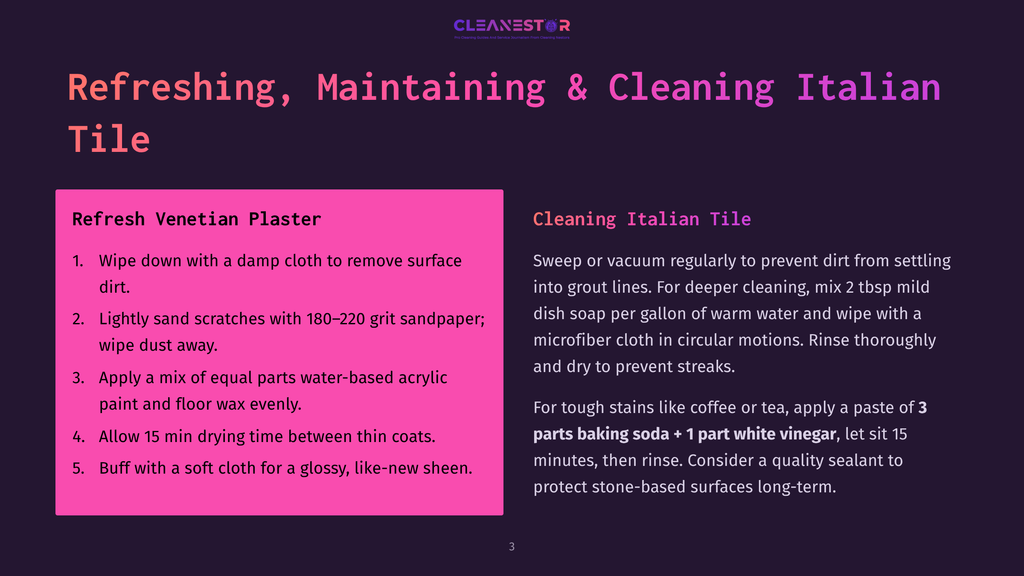 3 Refreshing Maintaining And Cleaning Italian Tile