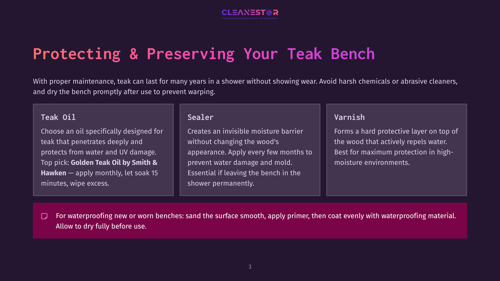 Protecting &Amp; Preserving Your Teak Bench: Teak Oil, Sealer, Varnish. Image Details How To Protect Teak Benches From Water Damage And Warping With Specific Product Recommendations.