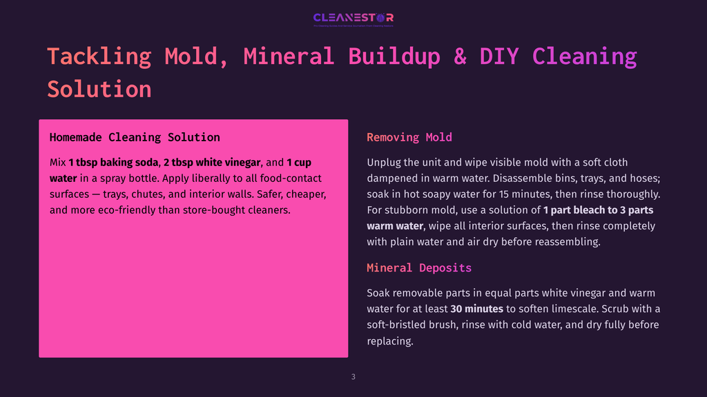 Tackling Mold, Mineral Buildup &Amp; Diy Cleaning Solution: Homemade Cleaning Solution Recipe With Baking Soda And White Vinegar For Tackling Mold And Mineral Buildup.