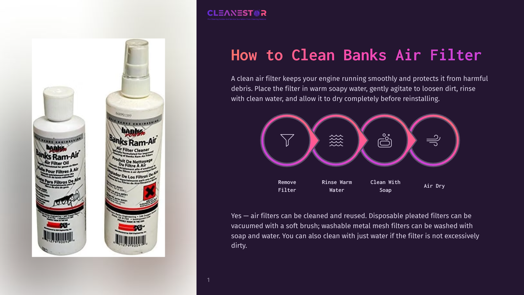 Banks Ram-Air Air Filter Cleaner And Oil Bottles, With Instructions For Cleaning Air Filters.