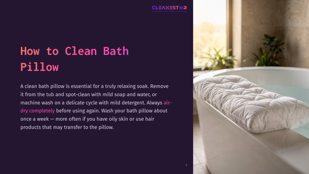 A Plush White Bath Pillow Rests On The Edge Of A Pristine White Bathtub Filled With Clear Water, Ready For A Relaxing Soak.