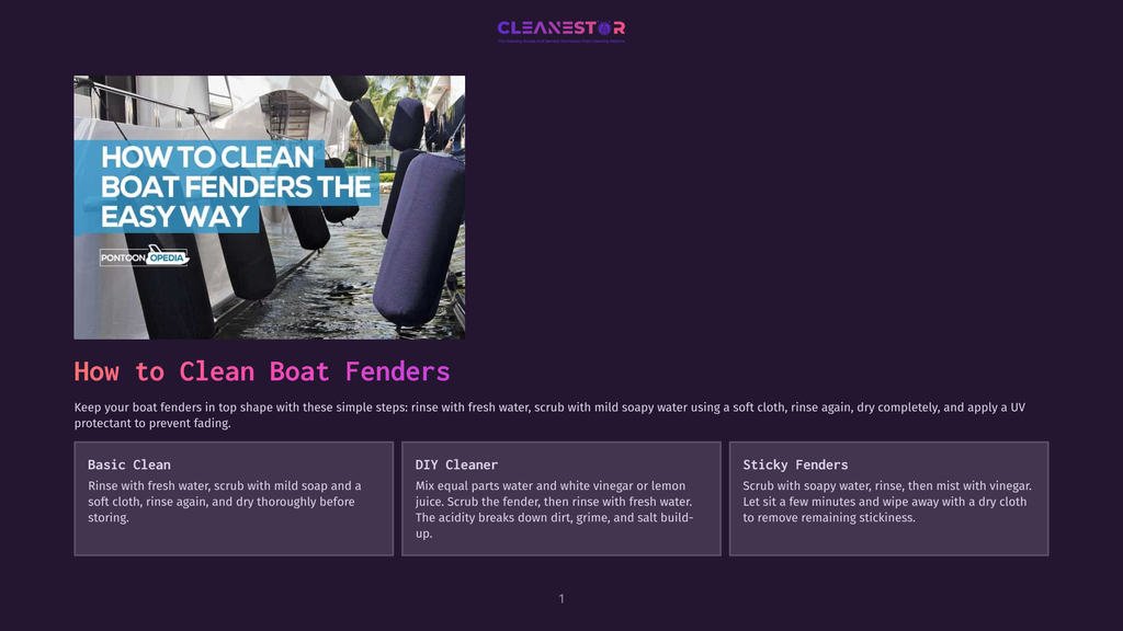 1 How To Clean Boat Fenders How To Clean Boat Fenders: A Step-By-Step Guide With Text Overlay Showing Cleaning Instructions For Boat Fenders.