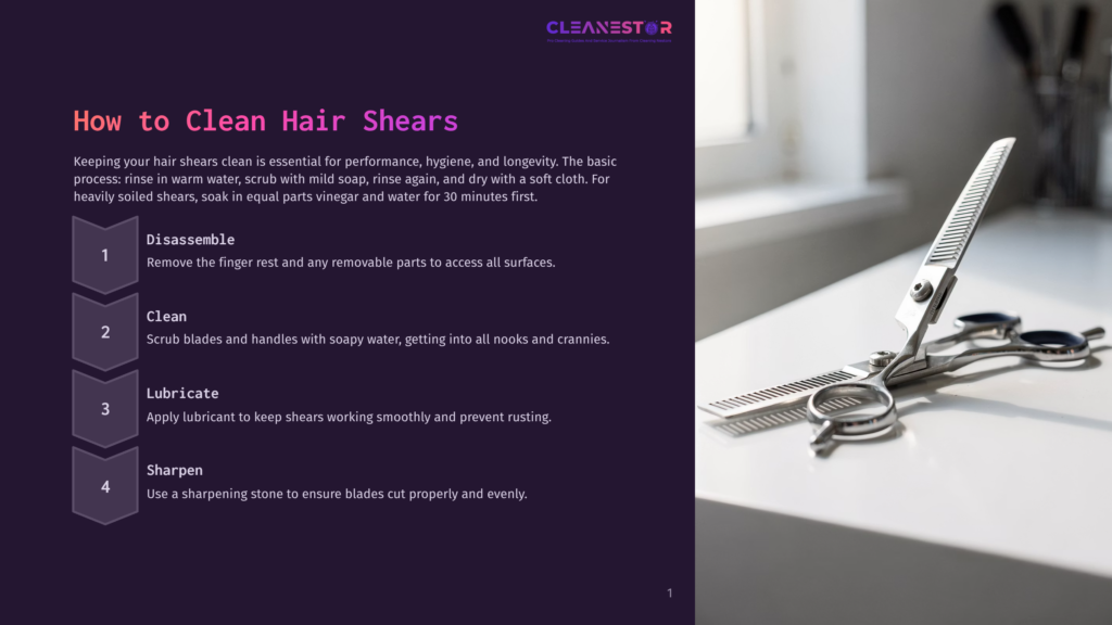 A Close-Up Of Professional Hair Shears On A White Surface, With The Shears Open And Resting On A Black Comb. The Background Is Softly Blurred, Showing A Window With Natural Light.