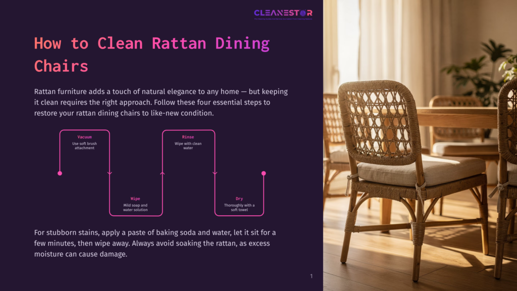 1 How To Clean Rattan Dining Chairs A Light-Filled Dining Room With Natural Light Highlights Two Woven Rattan Dining Chairs With Light-Colored Cushions. The Chairs Have Intricate Woven Patterns And Are Set Around A Wooden Table, Evoking A Warm And Inviting Atmosphere.