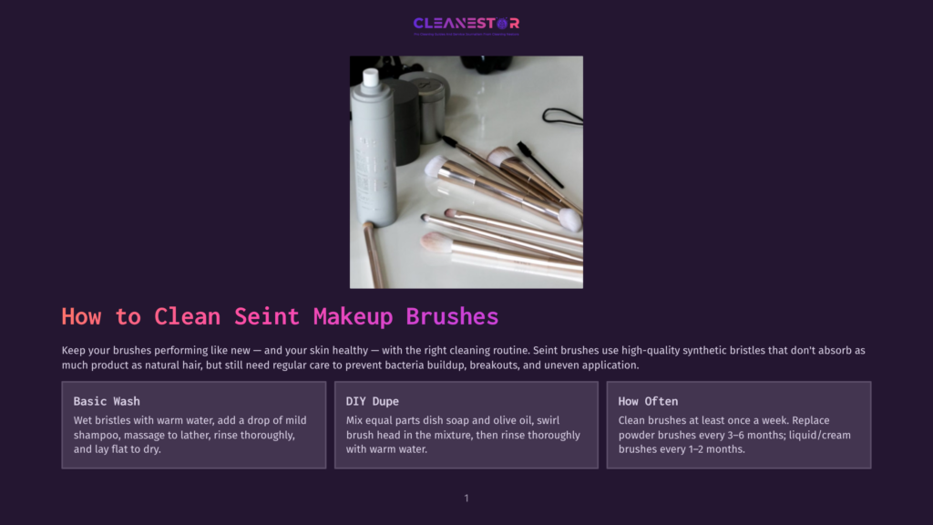 A Collection Of Makeup Brushes With Rose Gold Handles Arranged Neatly On A White Surface, Next To A Silver Spray Can And Other Grooming Accessories.