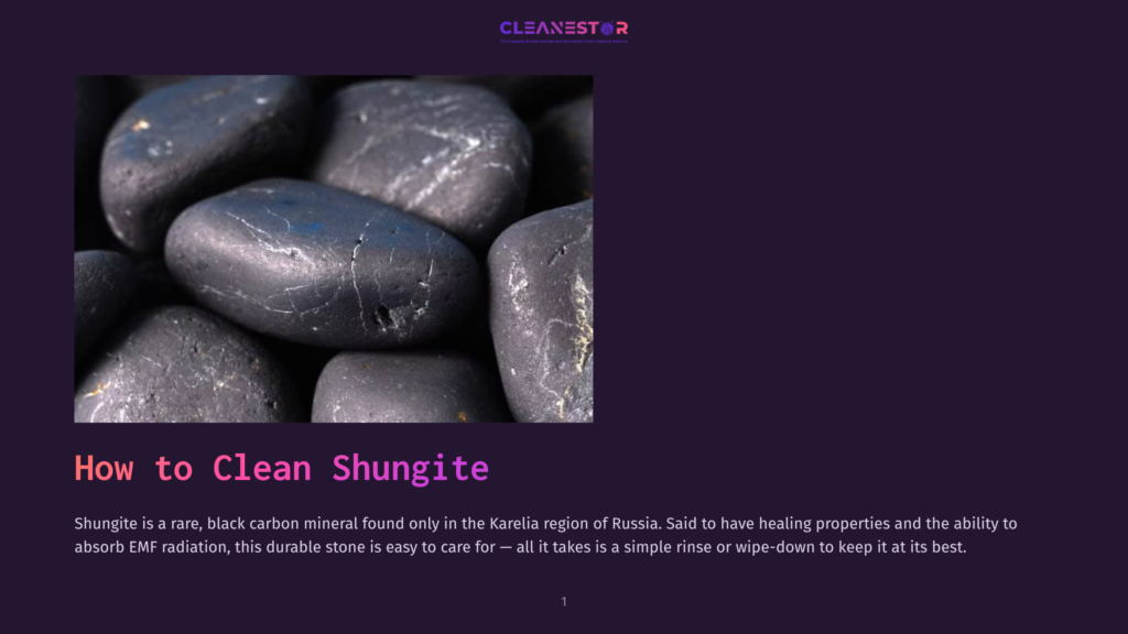 1 How To Clean Shungite Close-Up Of Smooth, Dark, Polished Shungite Stones With Subtle Grey Veining, Showcasing Their Natural Beauty And Texture.