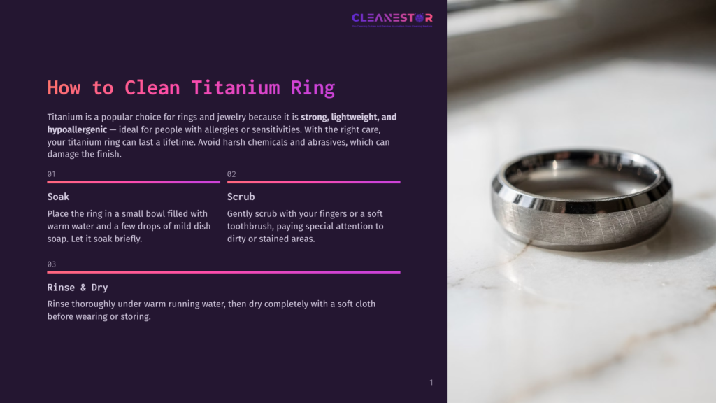 Close-Up Of A Brushed Titanium Ring With A Subtle Textured Band, Resting On A Marble Surface. The Image Highlights The Ring'S Modern Design And Material.
