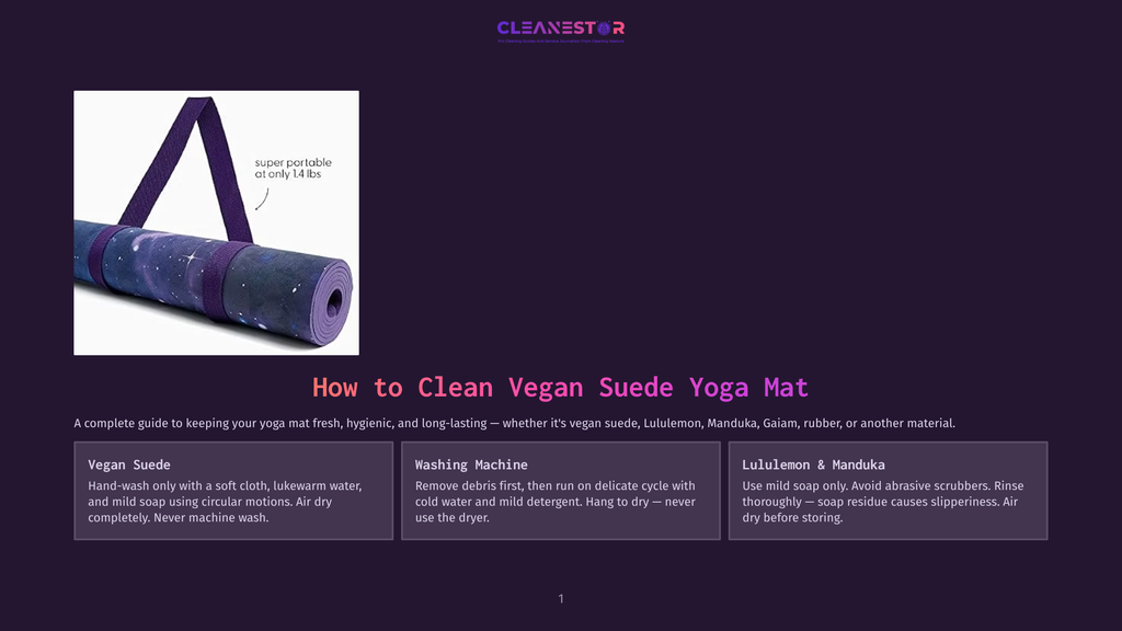 A Purple Yoga Mat With A Galaxy Print And A Black Strap Is Rolled Up, Showing The Strap With Text &Quot;Super Portable At Only 1.4 Lbs.