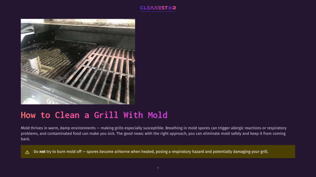 A Dirty Grill With Black, Grimy Grates And A Greasy Surface, Ready For A Deep Clean.