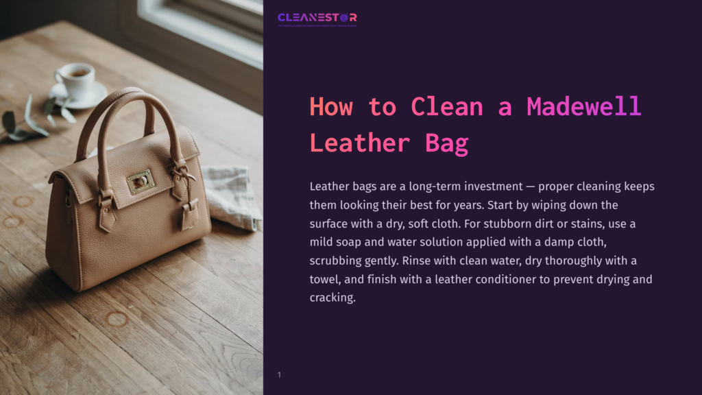 1 How To Clean A Madewell Leather Bag A Light Tan Madewell Leather Handbag With Gold Hardware Sits On A Wooden Table Next To A White Cup And Saucer. The Image Is Part Of A &Quot;How To Clean A Madewell Leather Bag&Quot; Guide.