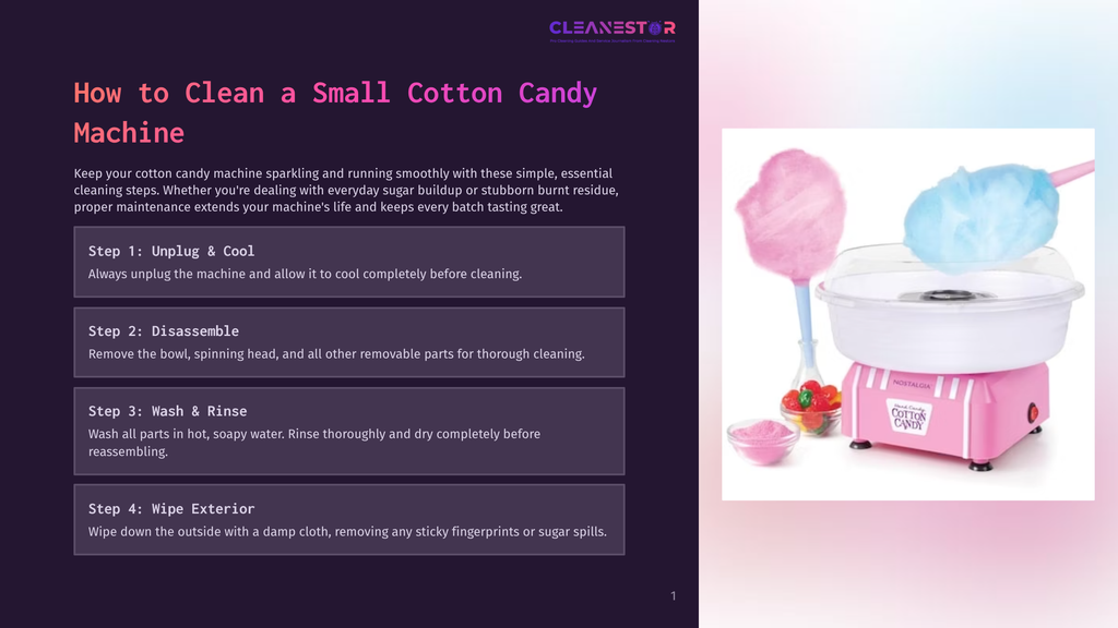 Pink And Blue Cotton Candy Being Spun In A Nostalgia Brand Cotton Candy Maker, With A Bowl Of Strawberries And A Pink Lollipop Nearby.