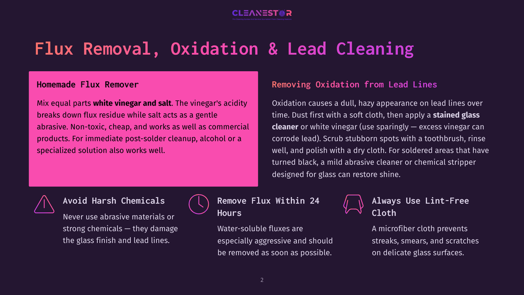 2 Flux Removal Oxidation And Lead Cleaning Flux Removal, Oxidation &Amp; Lead Cleaning: Homemade Flux Remover With Vinegar And Salt, And Tips For Removing Oxidation And Cleaning Lead.