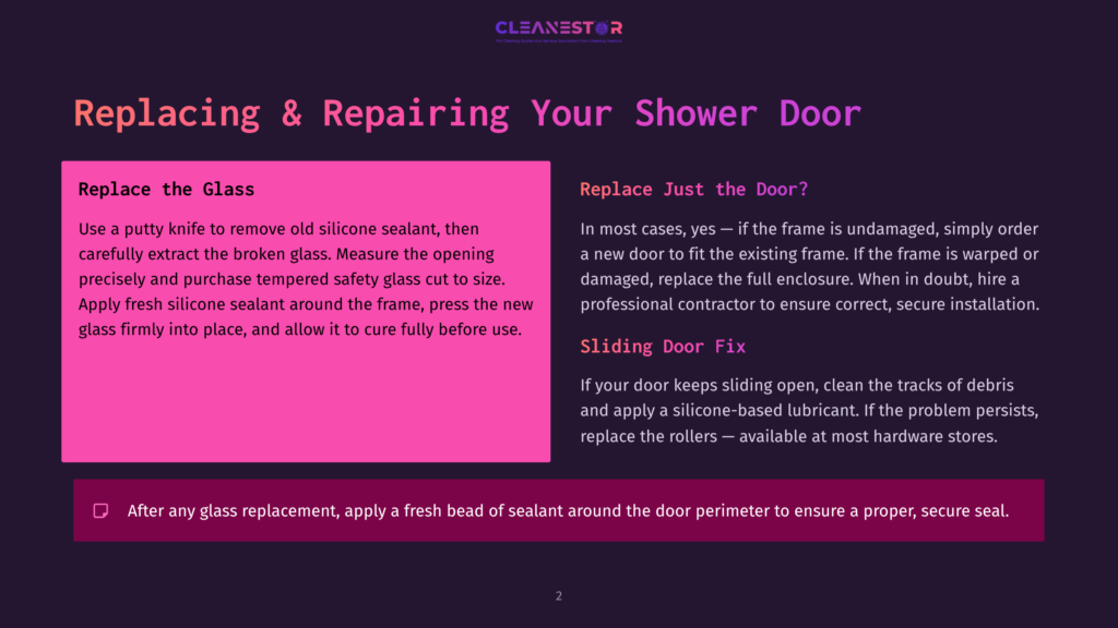 2 Replacing And Repairing Your Shower Door Replacing &Amp; Repairing Your Shower Door: A Guide On How To Replace Shower Glass And Fix A Sliding Door, With Instructions On Using Putty, Sealant, And Lubricant.
