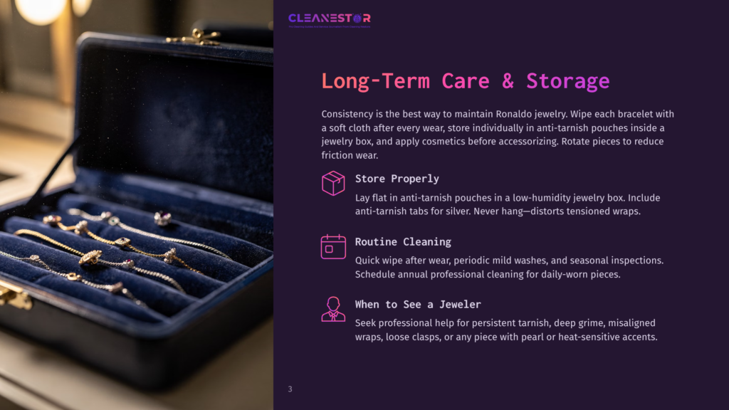 A Luxurious Dark Blue Velvet Jewelry Box Opens To Reveal An Assortment Of Gold And Silver Necklaces And Bracelets, Showcasing Long-Term Jewelry Care And Storage.