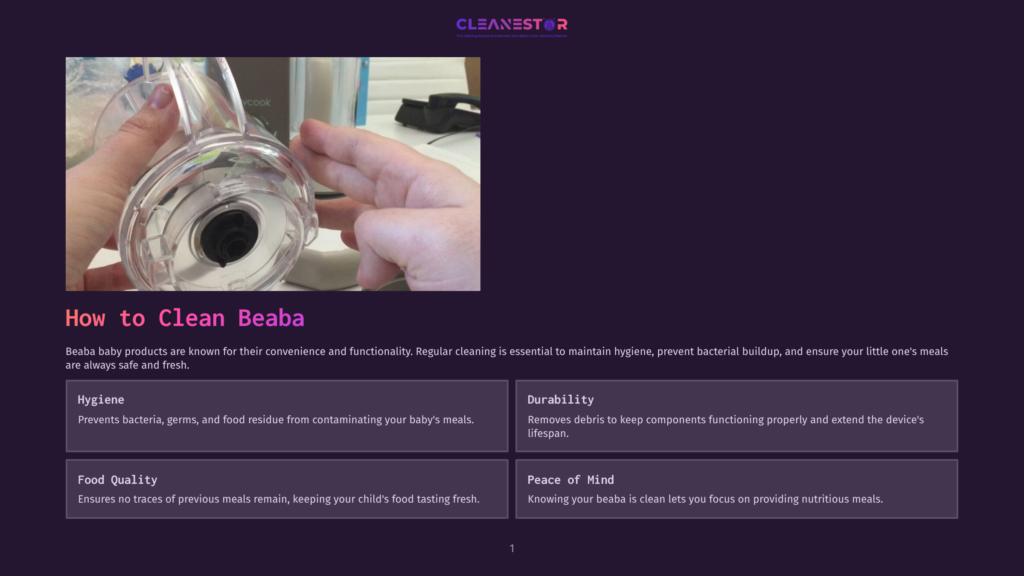 1 How To Clean Beaba Close-Up Of Hands Cleaning A Clear Plastic Baby Food Maker Attachment With A Black Rubber Seal, Ensuring Hygiene For Nutritious Meals.