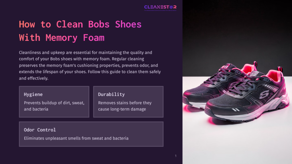 Two Black And Pink Athletic Shoes On A White Surface. The Shoes Are Labeled With The Brand Name &Quot;Skechers&Quot; And Have Memory Foam Cushioning. Text Overlay Reads &Quot;Hygiene: Prevents Buildup Of Dirt, Sweat, And Bacteria&Quot; And &Quot;Durability: Removes Stains Before They Cause Long-Term Damage&Quot; And &Quot;Odor Control: Eliminates Unpleasant Smells From Sweat And Bacteria.