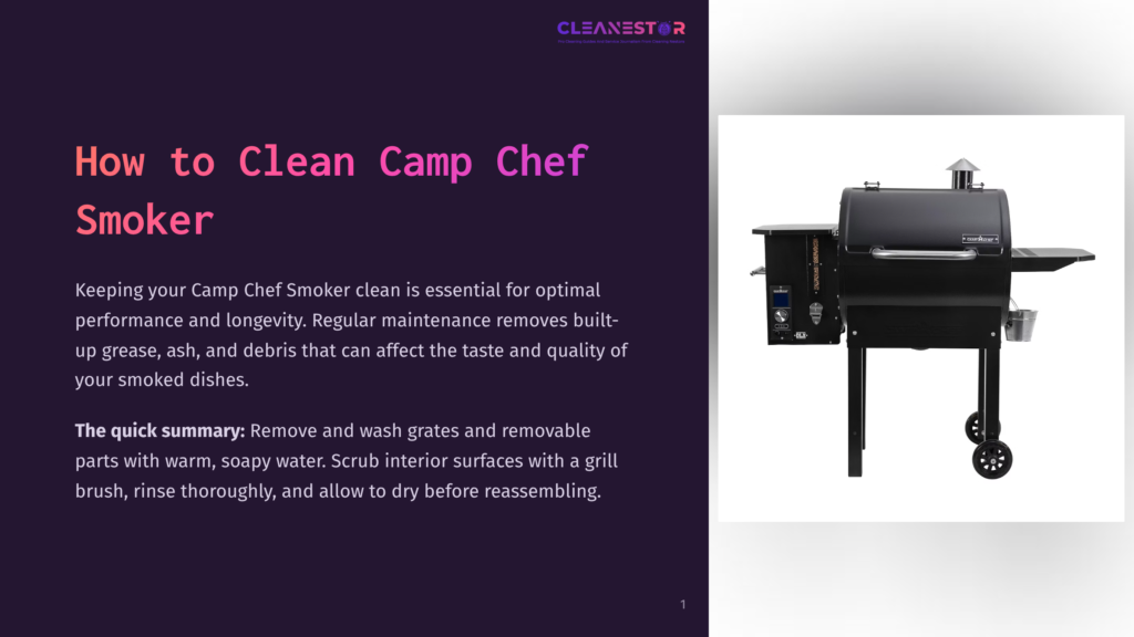 A Black Camp Chef Smoker With A Stainless Steel Grill And A Black Handle Is Shown On A White Background, Ready For Barbecue Maintenance.