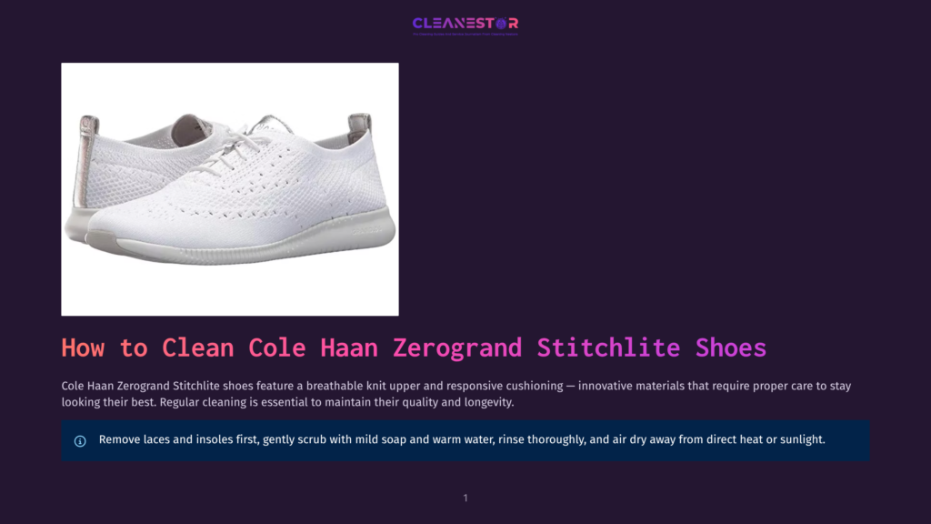 Close-Up Of A Pair Of Clean, White Cole Haan Zerogrand Stitchlite Knit Sneakers, Showcasing Their Breathable Upper And Responsive Cushioning.