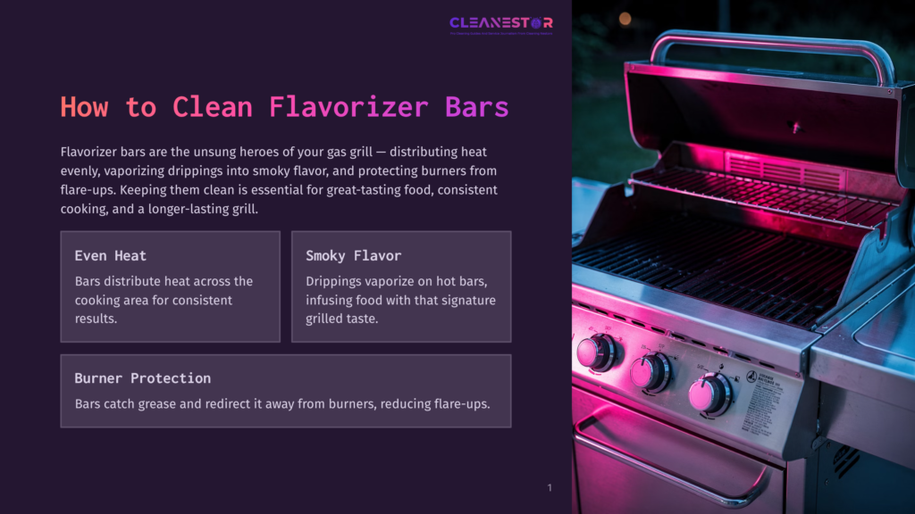 Gas Grill With Glowing Red And Pink Light Illuminating The Inside, Showing The Flavorizer Bars Positioned Below The Grill Grates.