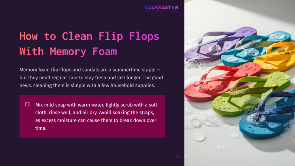 A Collection Of Colorful Flip-Flops, Including Purple, Yellow, Red, Green, And Blue, Are Arranged On A White Surface With Soapy Water And Bubbles, Suggesting A Cleaning Process.