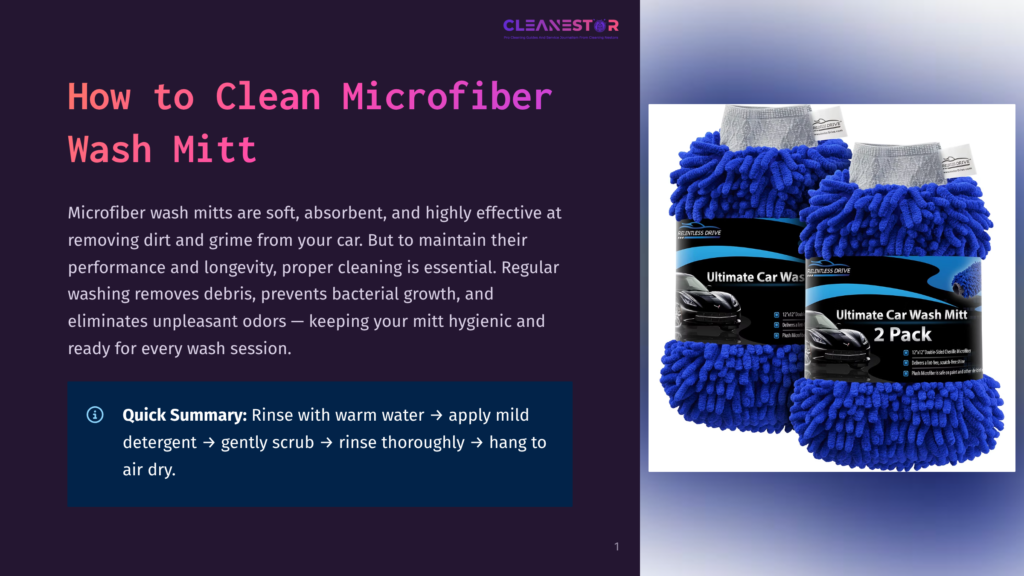 Two Fluffy Blue Microfiber Car Wash Mitts With Grey Cuffs Sit On A Dark Background, Featuring &Quot;Ultimate Car Wash Mitt 2 Pack&Quot; Text.