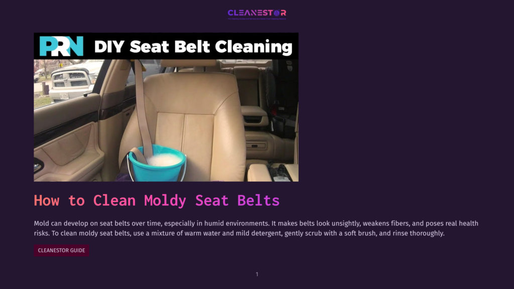 1 How To Clean Moldy Seat Belts A Bucket Of Soapy Water Sits On A Car Seat, Ready To Clean Moldy Seat Belts. The Image Shows The Interior Of A Car With A Focus On The Front Passenger Seat And A Bucket Of Cleaning Solution.