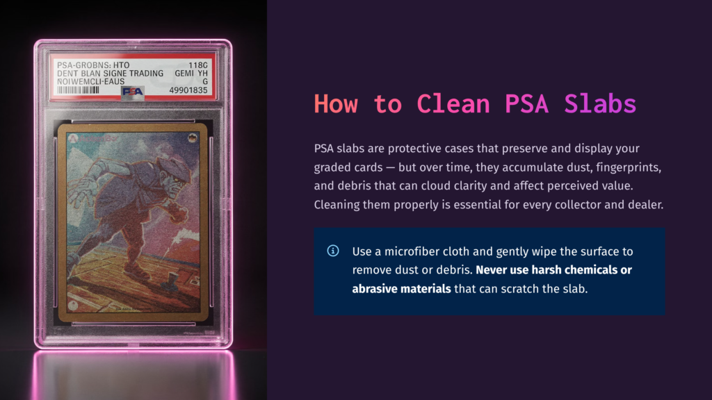 A Graded Trading Card In A Psa Slab, Featuring Artwork Of A Shadowy Figure On A Wooden Deck, With Text On The Slab Including &Quot;Psa Grbn-Hto Dent Blan Signe Trading&Quot; And &Quot;49901835&Quot;.