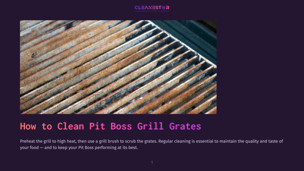 1 How To Clean Pit Boss Grill Grates Close-Up Of A Rusty Pit Boss Grill Grate, Showing Signs Of Wear And Tear, With A Dark, Textured Background.