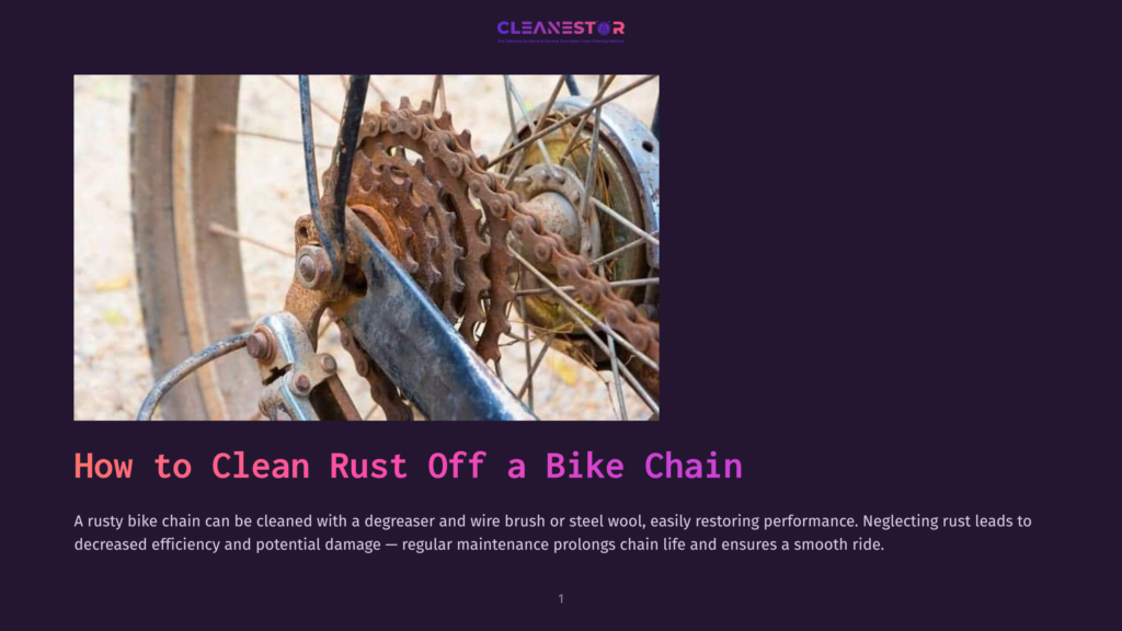 1 How To Clean Rust Off A Bike Chain Close-Up Of A Rusty Bicycle Chain And Gears, Illustrating The Need For Cleaning And Maintenance To Prevent Rust And Ensure Smooth Operation.