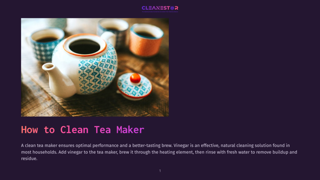 A White And Blue Patterned Ceramic Teapot With A Red-Topped Lid Sits On A Wooden Surface Next To Three Matching Teacups, One Orange And Two Blue, In A Cozy Setting.