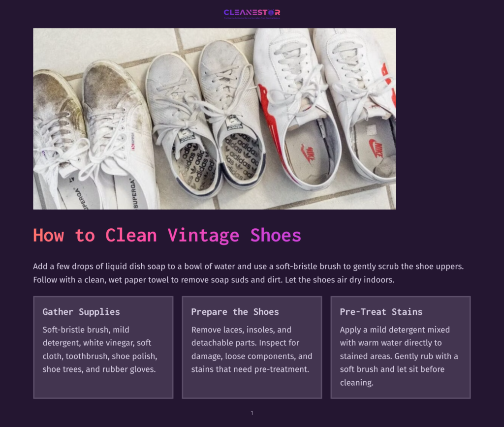 1 How To Clean Vintage Shoes A Row Of Vintage White Sneakers, Some Clean And Some Visibly Dirty, Are Displayed On A Tiled Floor, Hinting At A Shoe Cleaning Guide.