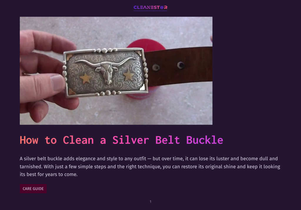 Close-Up Of A Hand Holding A Tarnished Silver Belt Buckle With A Steer Head Design And Gold Stars, Attached To A Brown Leather Belt.