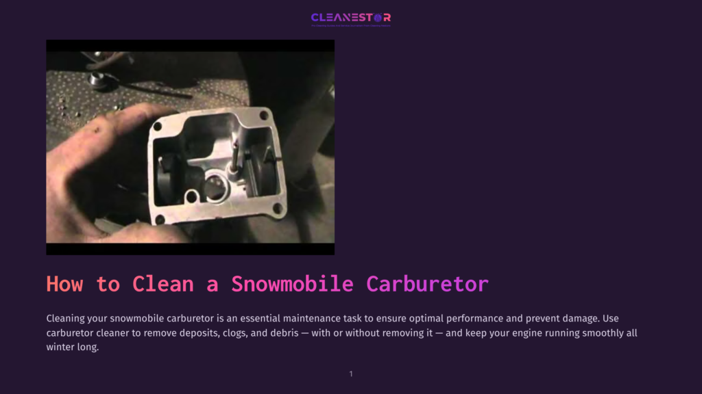 Close-Up Of A Person'S Hands Holding A Disassembled Snowmobile Carburetor, Showing The Internal Components For Cleaning.
