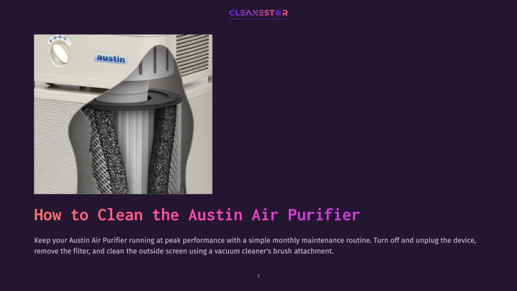 1 How To Clean The Austin Air Purifier 1 A Detailed View Of The Austin Air Purifier Internal Components, Highlighting The Filter And Air Flow Mechanism With The Brand Name &Quot;Austin&Quot; Displayed Prominently.