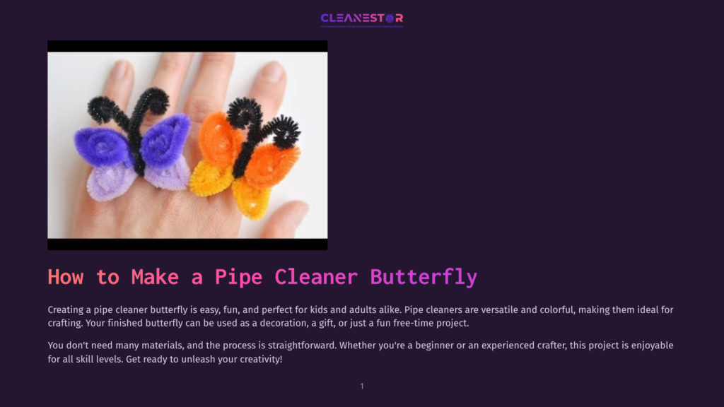 Three Colorful Pipe Cleaner Butterflies Are Displayed On A Person'S Hand, With Purple And Orange Butterflies Visible.
