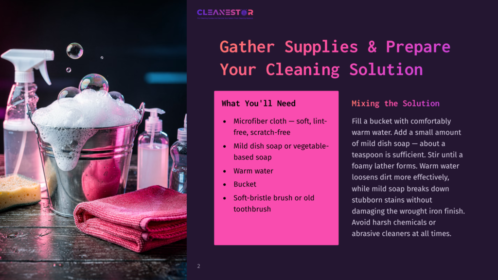 A Bucket Overflows With Suds And Bubbles, Next To Cleaning Supplies Like Spray Bottles, A Sponge, And A Pink Microfiber Cloth, Suggesting A Home Cleaning Setup.