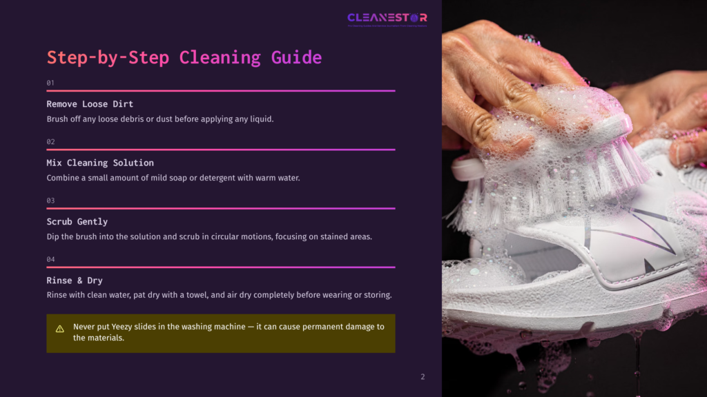 Close-Up Of Hands Vigorously Scrubbing A White Sneaker With A White Brush And Abundant White Foam, Demonstrating A Step-By-Step Cleaning Guide.