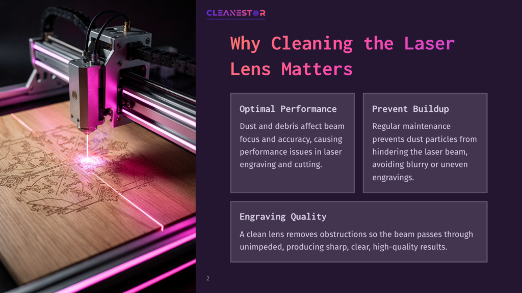 A Laser Engraving Machine With A Pink Glowing Laser Beam Etches A Detailed Map Onto A Wooden Surface, Showcasing The Importance Of Cleaning Laser Lenses For Optimal Performance And Preventing Buildup.