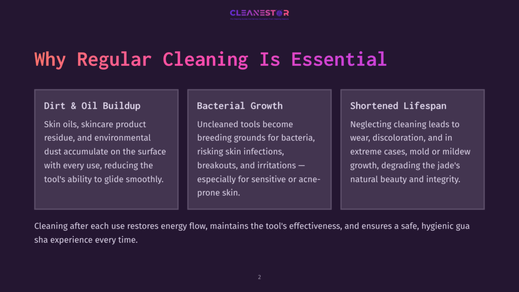2 Why Regular Cleaning Is Essential 6 Infographic Titled &Quot;Why Regular Cleaning Is Essential&Quot; With Three Columns: &Quot;Dirt &Amp; Oil Buildup,&Quot; &Quot;Bacterial Growth,&Quot; And &Quot;Shortened Lifespan.&Quot; Text Details The Negative Effects Of Not Cleaning Tools.