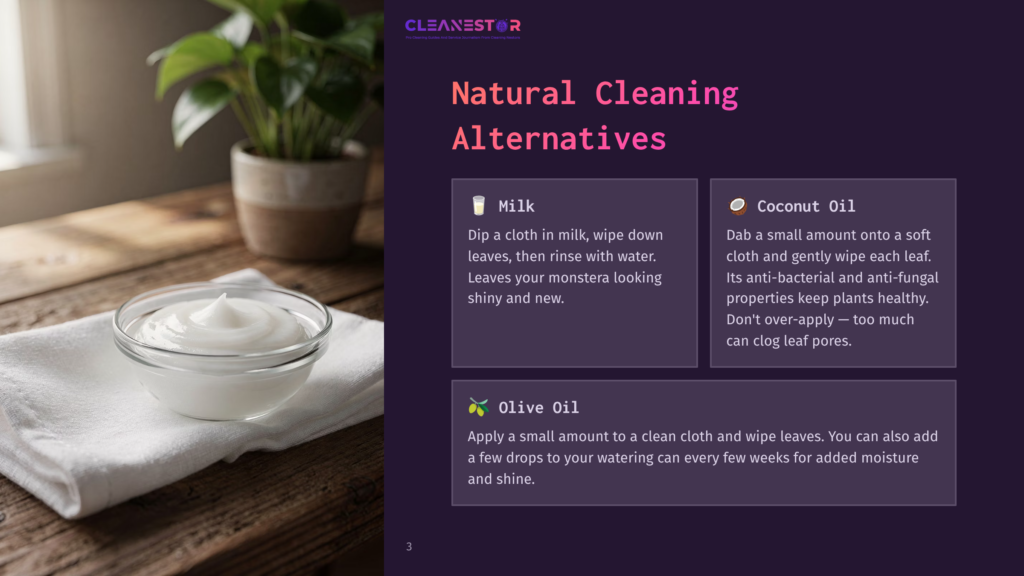 A Glass Bowl Of Creamy White Moisturizer Sits On A White Cloth Next To A Potted Plant On A Rustic Wooden Table, With Text About Natural Cleaning Alternatives.