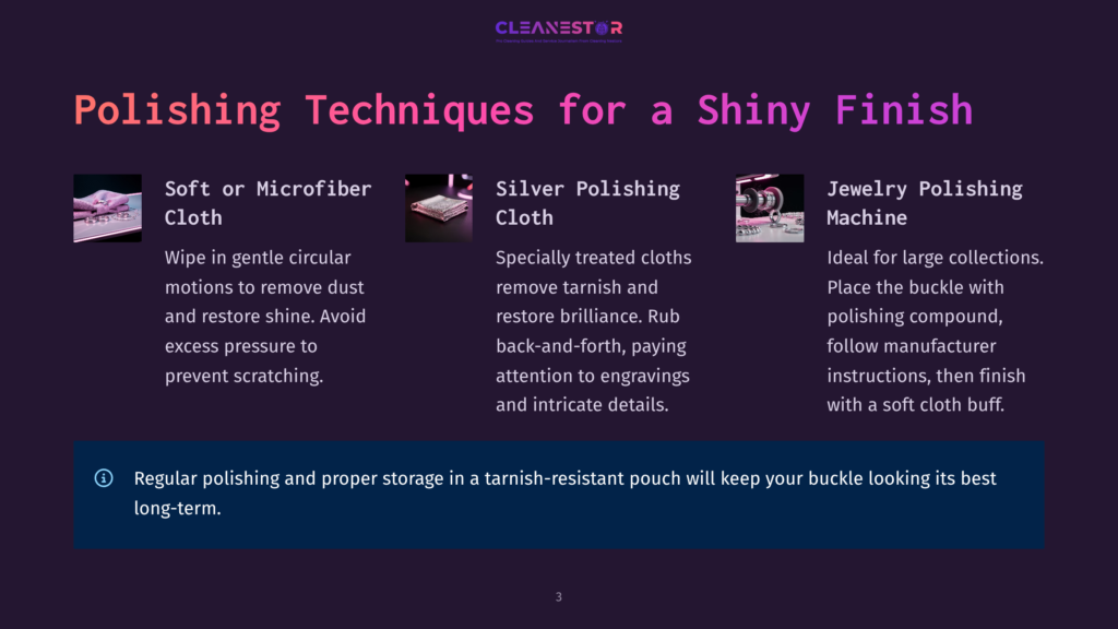 3 Polishing Techniques For A Shiny Finish Polishing Techniques For A Shiny Finish: Soft Or Microfiber Cloth, Silver Polishing Cloth, And Jewelry Polishing Machine. Learn How To Clean And Maintain Your Jewelry.
