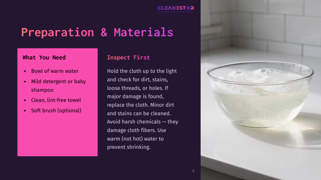 A Clear Glass Bowl Filled With Soapy Water Sits On A White Countertop, With Text Overlay From A Cleaning Guide. The Bowl Is The Focus, With Foamy Suds Visible On The Surface.