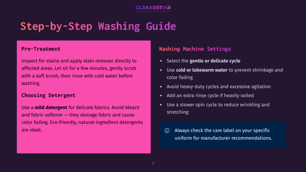 A Step-By-Step Washing Guide Infographic Displays Washing Machine Settings, Gentle Cycle, Cold Or Lukewarm Water, And Using A Mild Detergent For Delicate Fabrics.