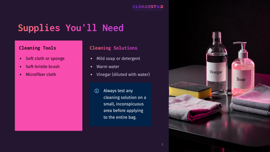 Cleaning Supplies For Home Cleaning: Microfiber Cloth, Sponge, Mild Soap, Vinegar, And Cleaning Solutions Are Neatly Arranged On A Dark Table.
