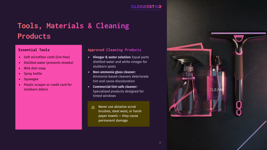 A Cleaning Kit For Tools And Materials Includes A Spray Bottle With Cleaning Solution, A Microfiber Cloth, And A Squeegee. The Text &Quot;Cleanestar&Quot; Is Visible On The Bottle.