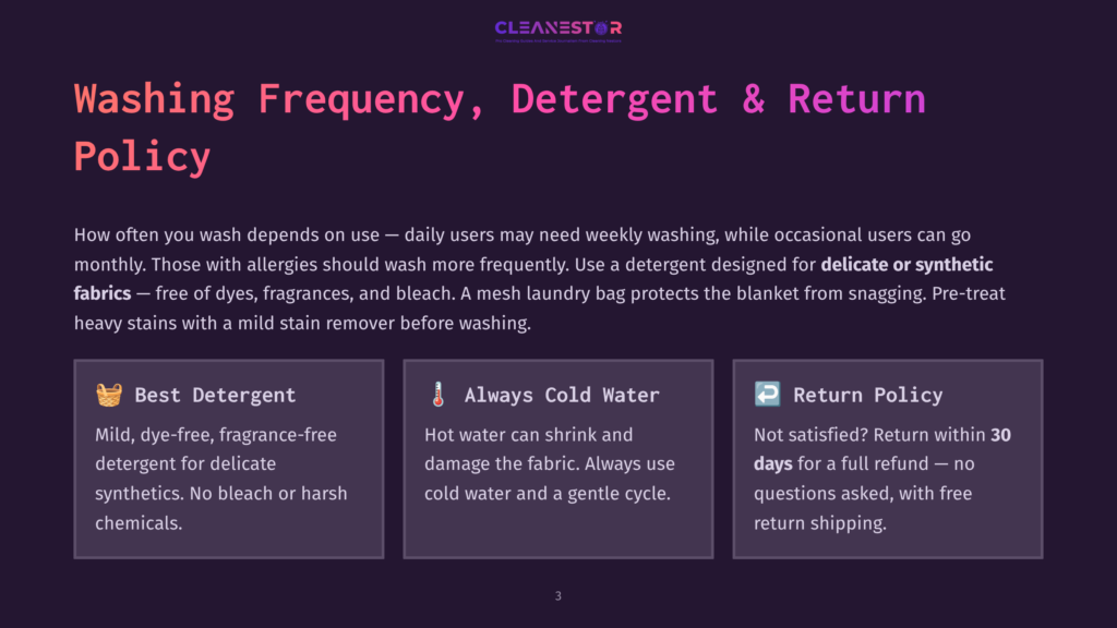 3 Washing Frequency Detergent And Return Policy Washing Frequency, Detergent &Amp; Return Policy: Information On Best Detergent, Cold Water Washing, And Return Policy For Cleaning Services.