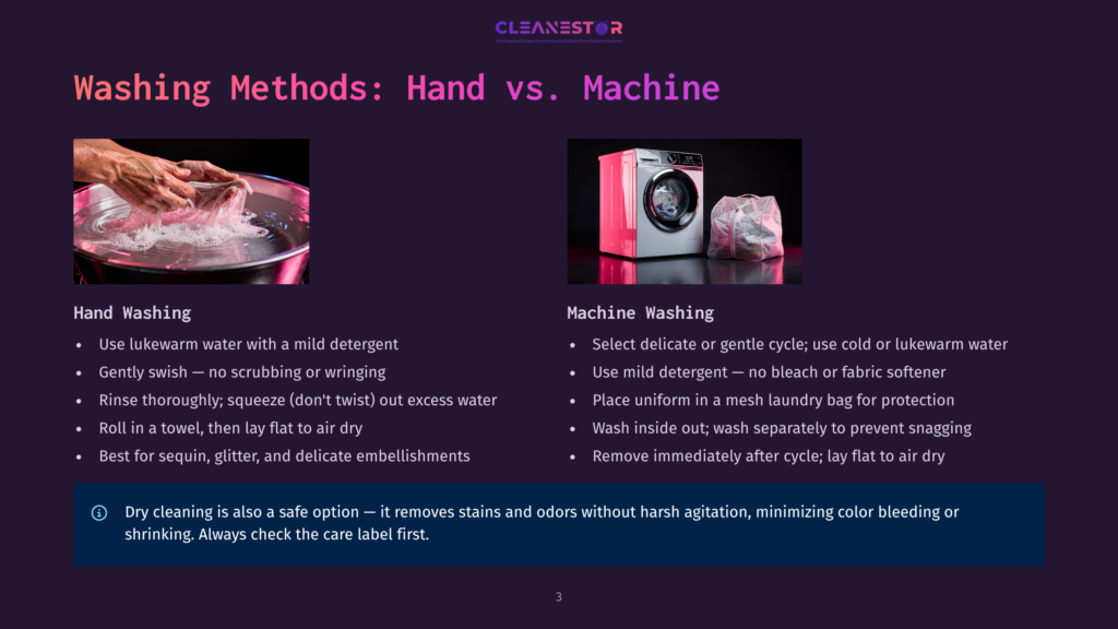 3 Washing Methods Hand Vs Machine Side-By-Side Comparison Of Hand Washing And Machine Washing, Showcasing A Hand Submerged In A Basin Of Water And A Modern Washing Machine With A Bag Of Detergent, Highlighting Different Laundry Methods.