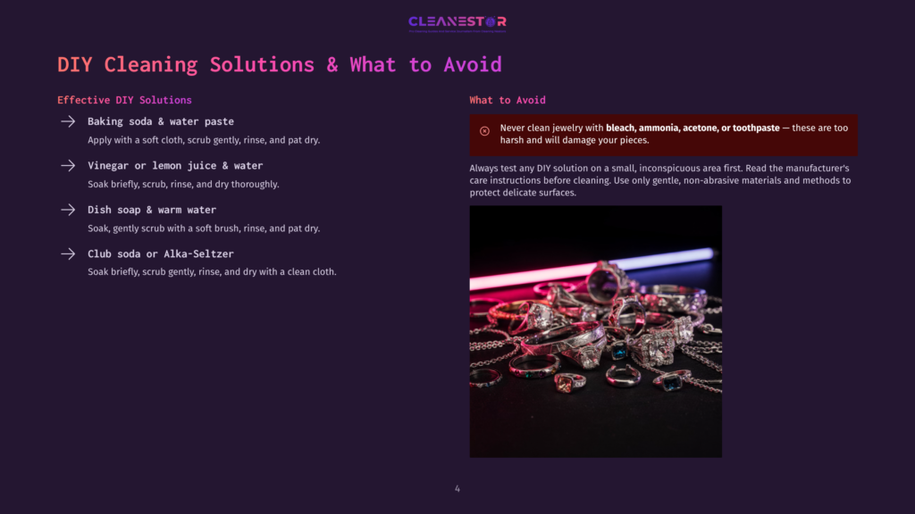 A Pile Of Sparkling Silver And Gold Rings And Bracelets, Some Encrusted With Diamonds, Are Arranged On A Dark Surface With Vibrant Pink And Blue Neon Light Reflections.